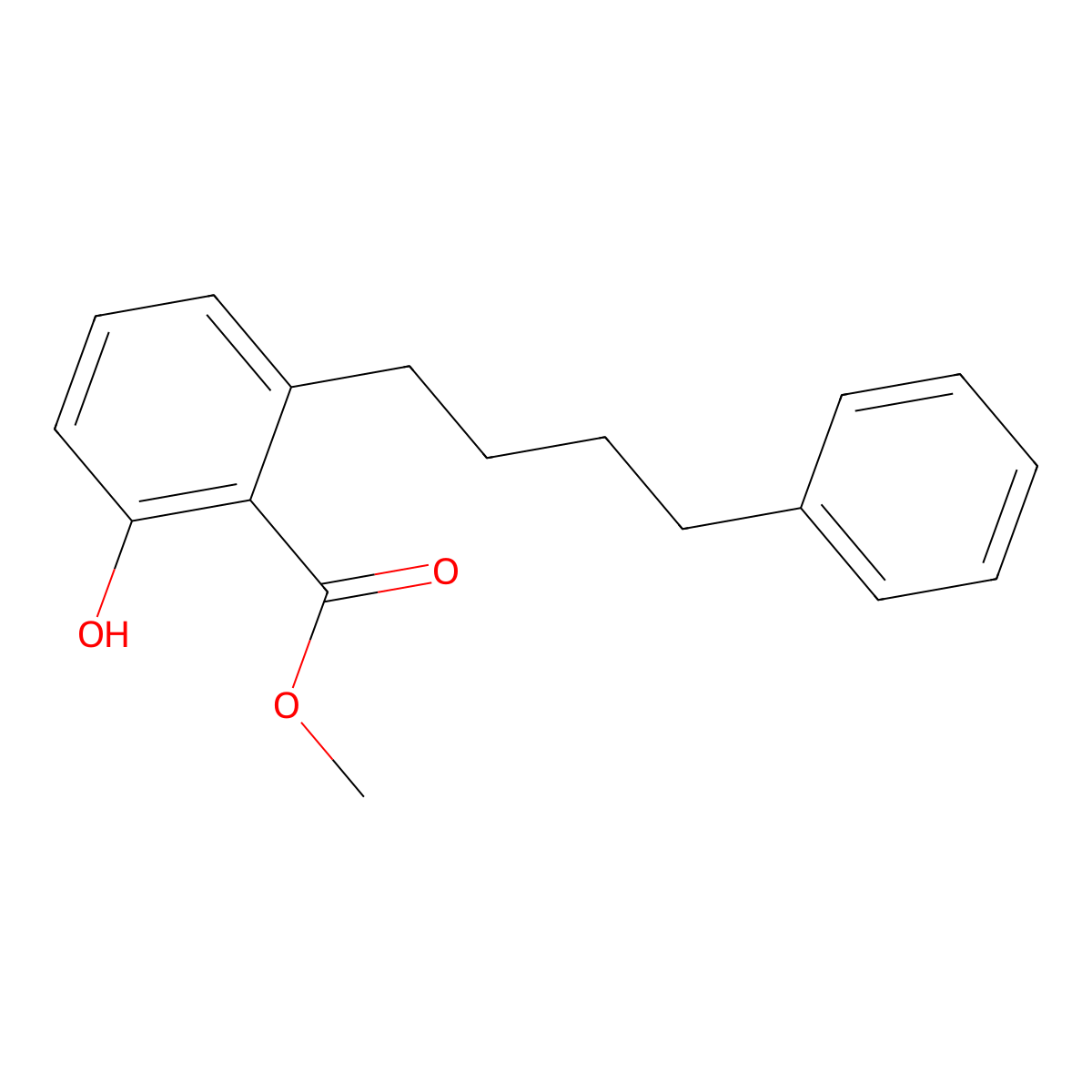 2-Hydroxy-6-(4-phenyl-butyl)-benzoic acid methyl ester molecular structure, CAS 365543-08-4