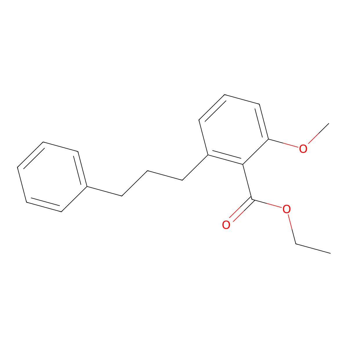 Ethyl 2-methoxy-6-(3-phenylpropyl)benzoate molecular structure, CAS 365543-12-0