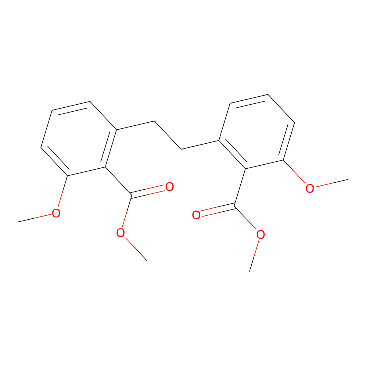 Benzoic Acid, 2,2'-(1,2-ethanediyl)bis[6-methoxy-,dimethylester] molecular structure, CAS 365543-17-5