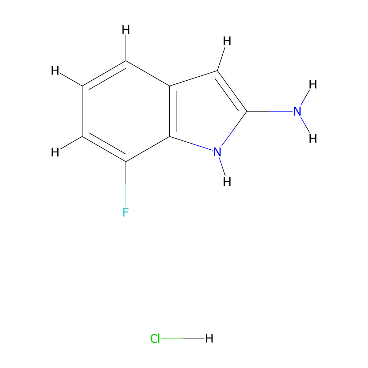 2-Amino-7-fluoroindole hydrochloride molecular structure, CAS 365548-07-8