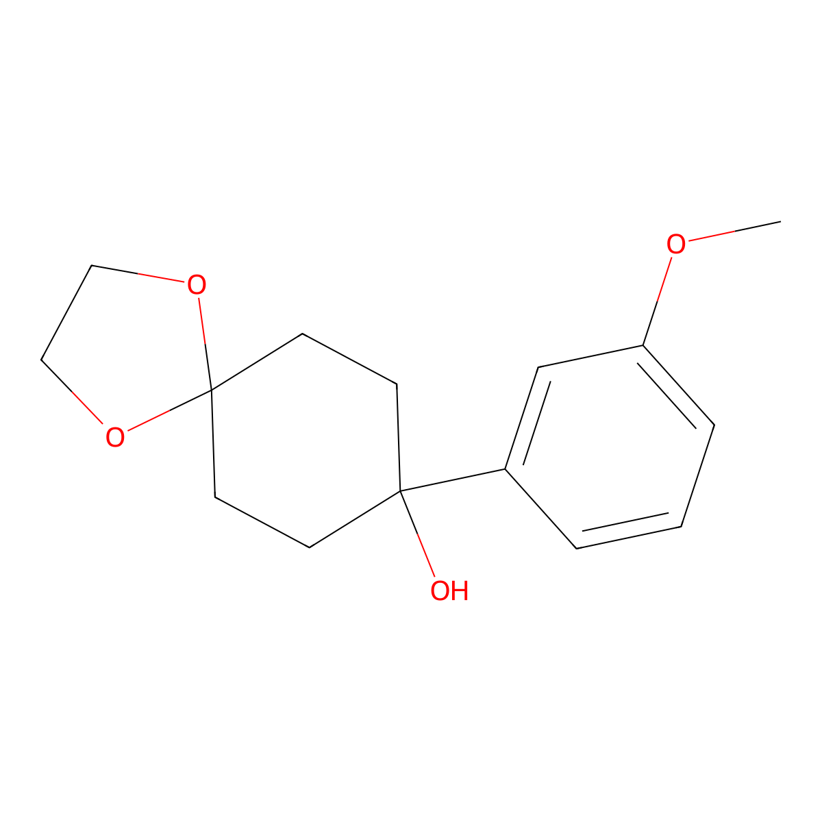 8-(3-Methoxyphenyl)-1,4-dioxaspiro[4.5]decan-8-ol molecular structure, CAS 365553-73-7
