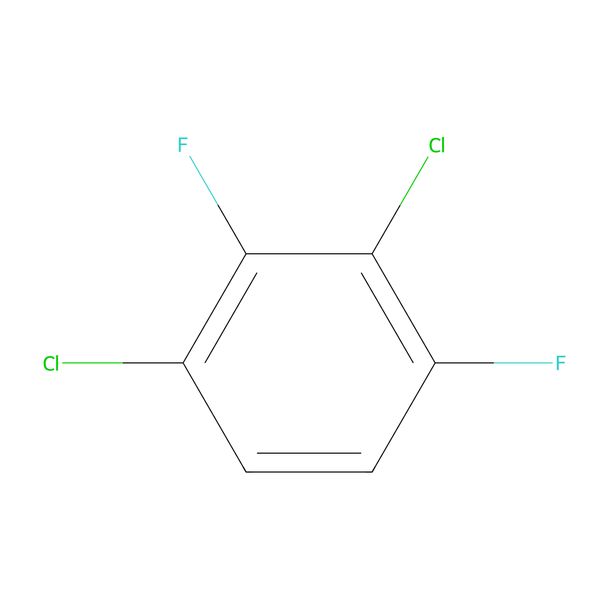 1,3-Dichloro-2,4-difluorobenzene molecular structure, CAS 36556-37-3