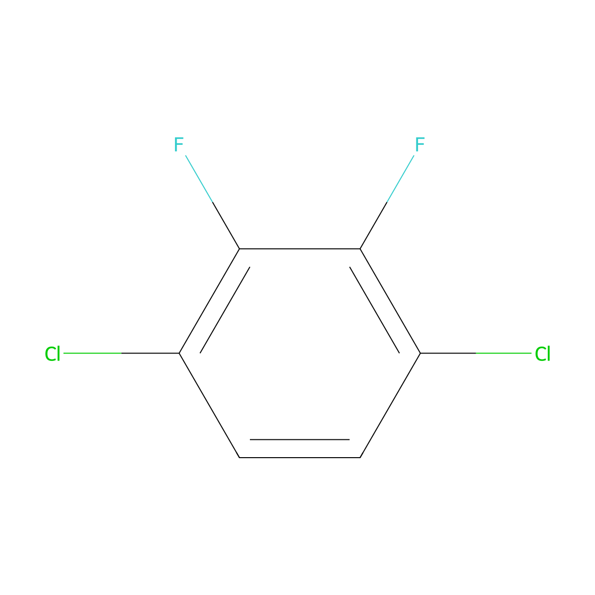 1,4-Dichloro-2,3-difluorobenzene molecular structure, CAS 36556-38-4