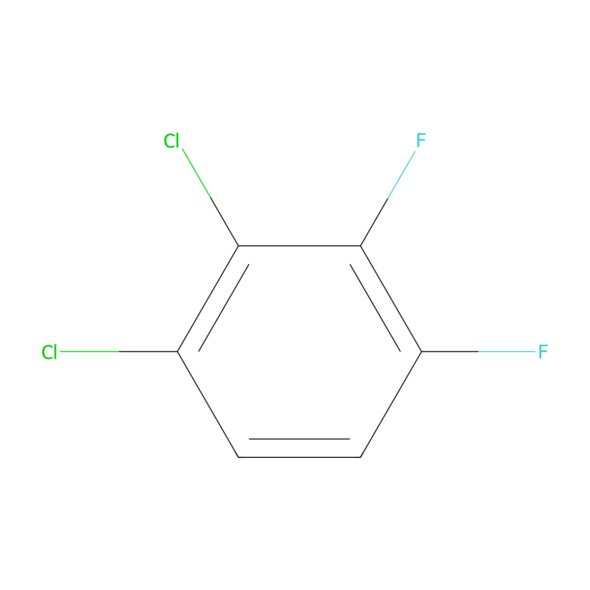 Benzene, 1,2-dichloro-3,4-difluoro- molecular structure, CAS 36556-39-5
