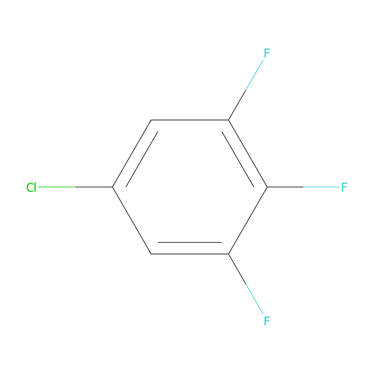 5-Chloro-1,2,3-trifluorobenzene molecular structure, CAS 36556-44-2