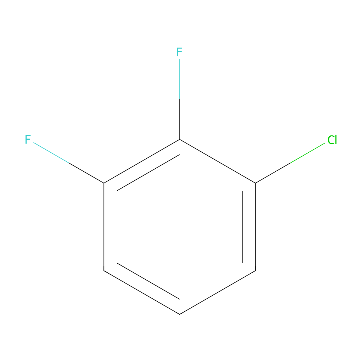 1-Chloro-2,3-difluorobenzene molecular structure, CAS 36556-47-5