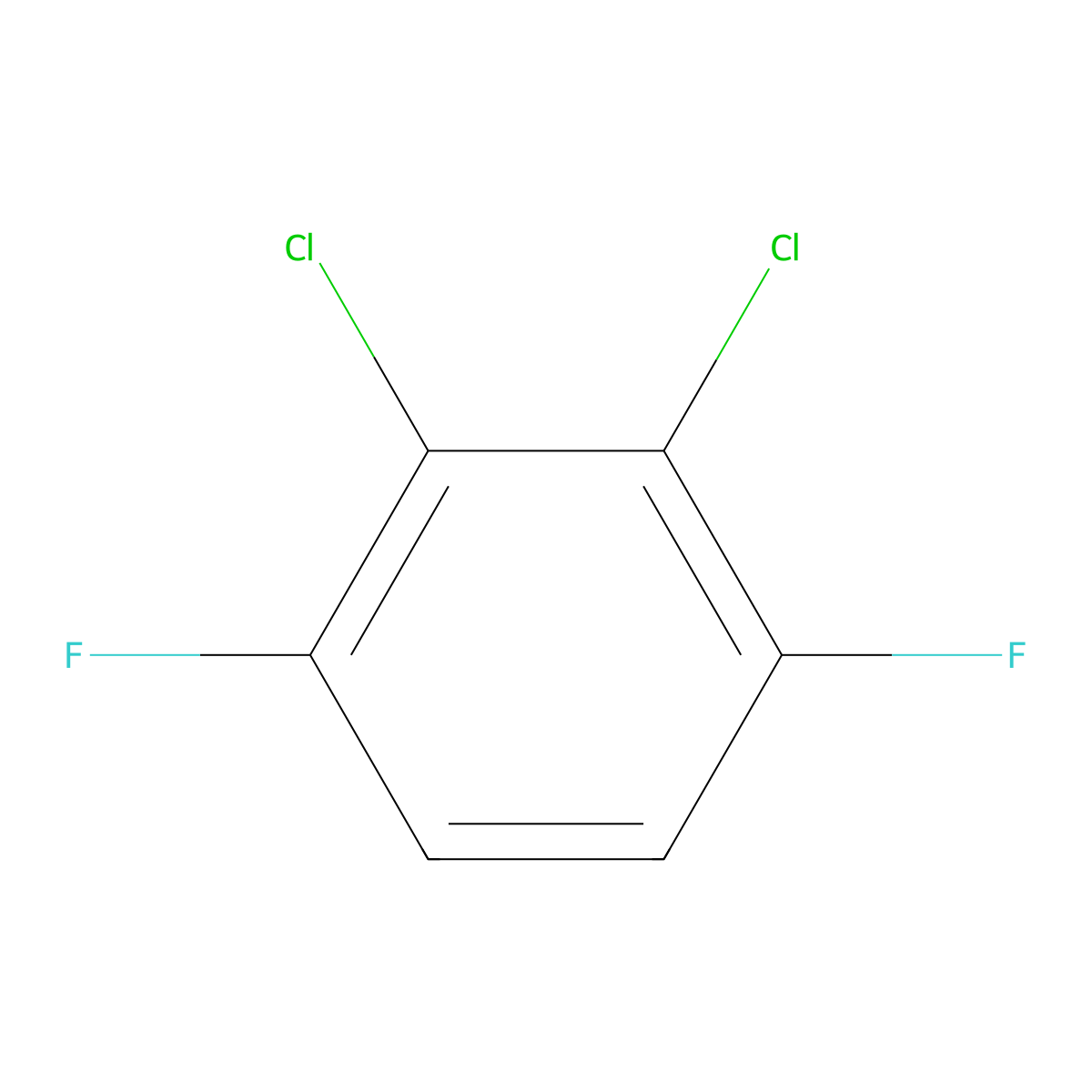 1,2-Dichloro-3,6-difluorobenzene molecular structure, CAS 36556-54-4