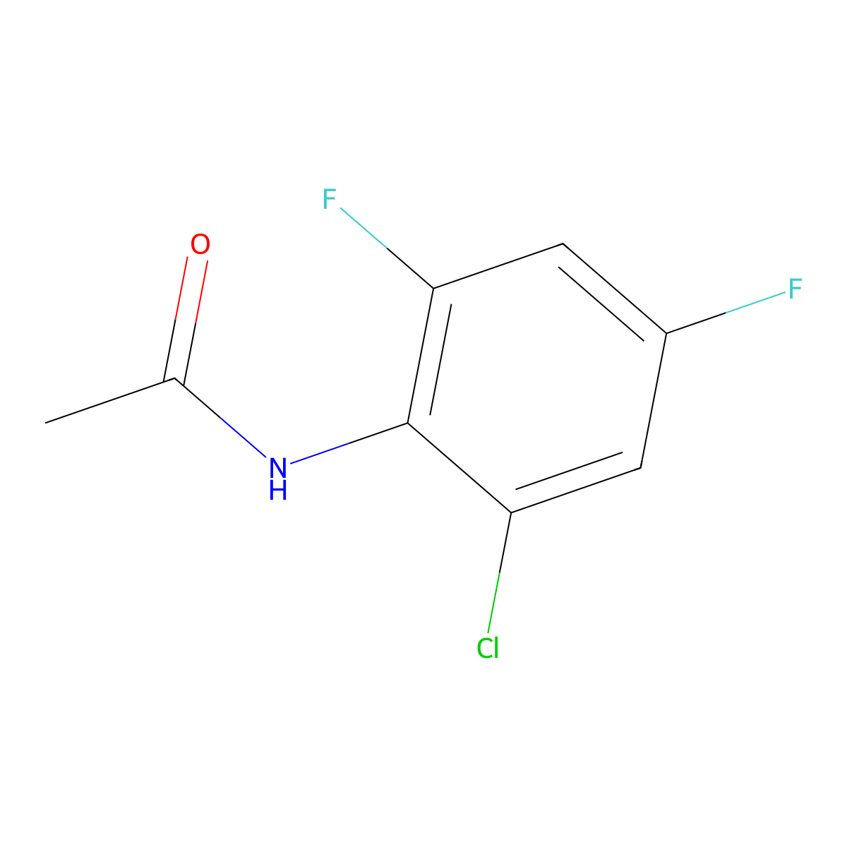 Acetamide, N-(2-chloro-4,6-difluorophenyl)- molecular structure, CAS 36556-57-7