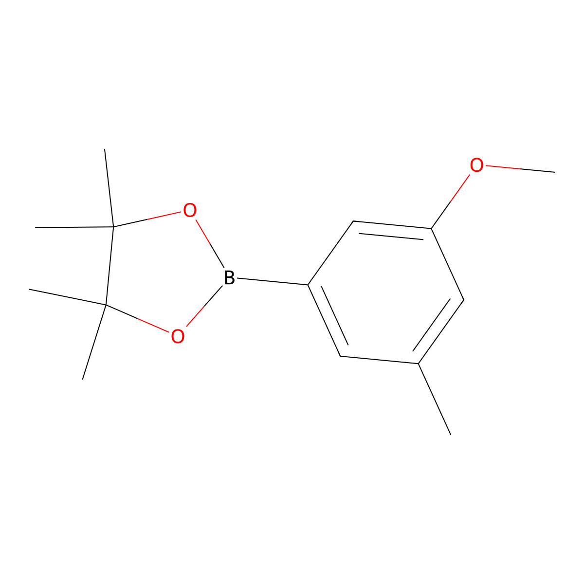 2-(3-Methoxy-5-methylphenyl)-4,4,5,5-tetramethyl-1,3,2-dioxaborolane molecular structure, CAS 365564-09-6
