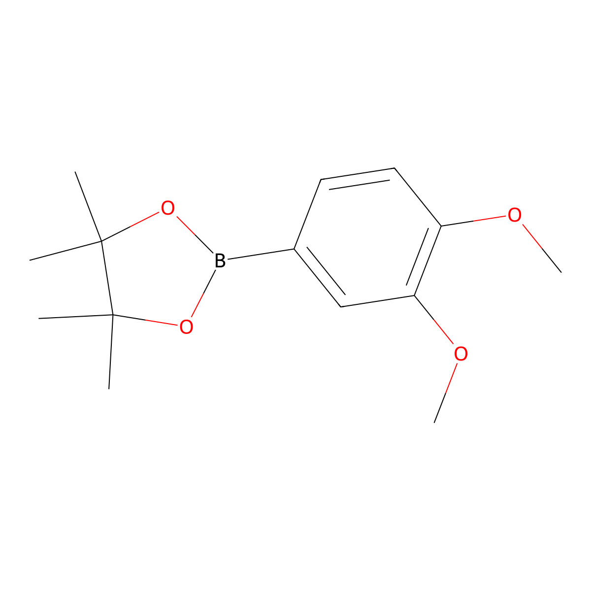 2-(3,4-Dimethoxyphenyl)-4,4,5,5-tetramethyl-1,3,2-dioxaborolane molecular structure, CAS 365564-10-9