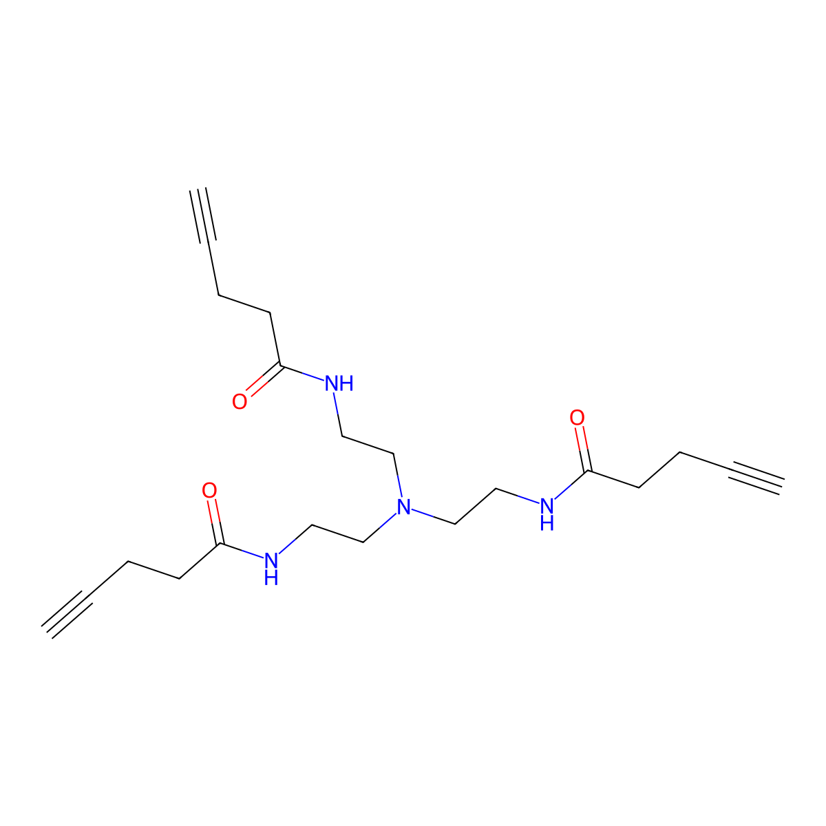 N-[2-[Bis[2-(1-oxopent-4-ynylamino)ethyl]amino]ethyl]-4-pentynamide molecular structure, CAS 365565-14-6