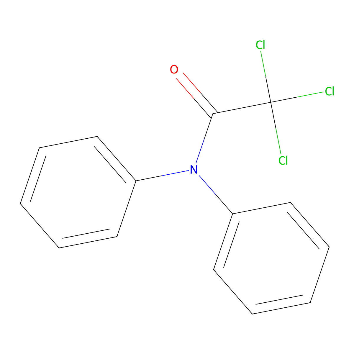 2,2,2-Trichloro-n,n-diphenylacetamide molecular structure, CAS 36558-93-7