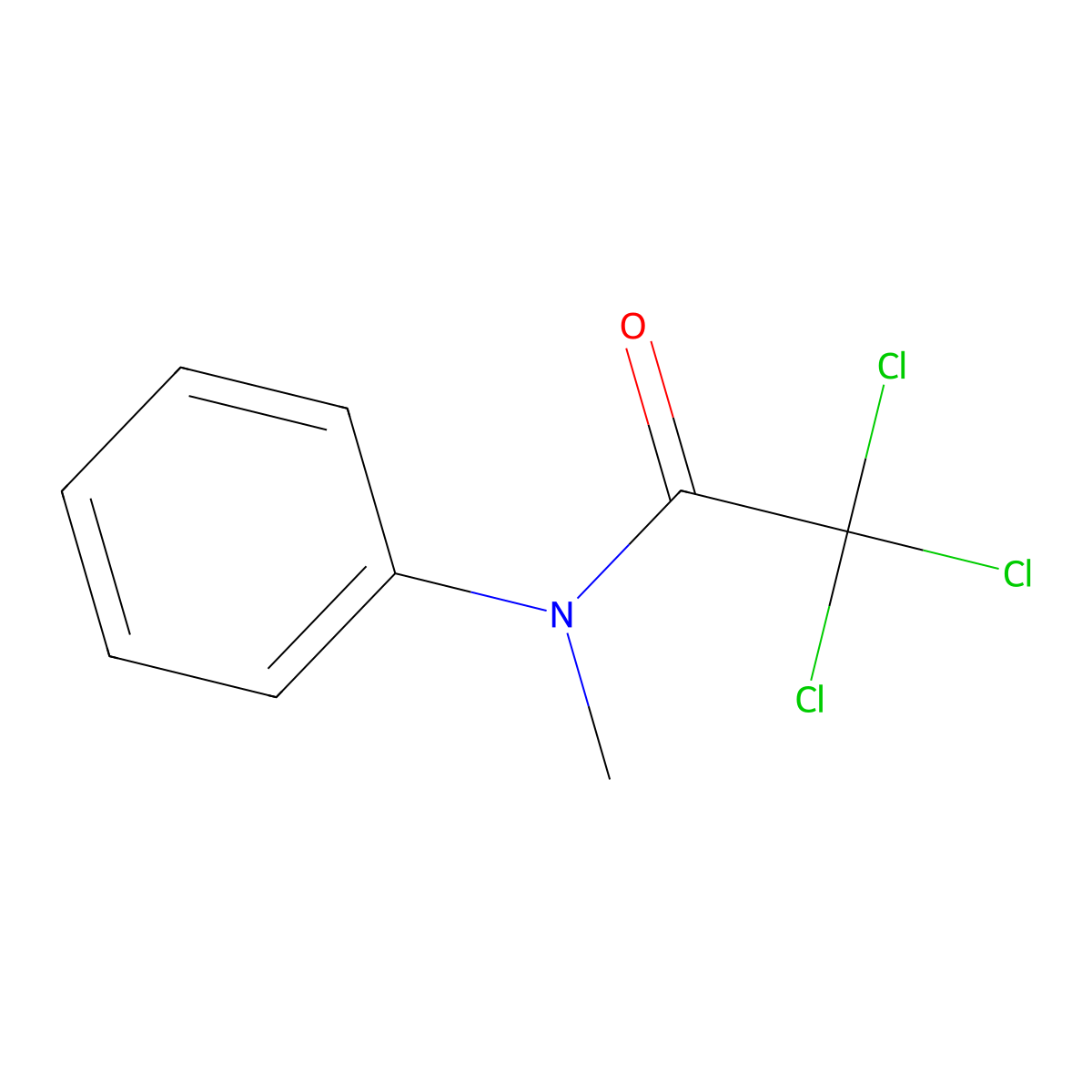 2,2,2-trichloro-N-methyl-N-phenylacetamide molecular structure, CAS 36558-96-0