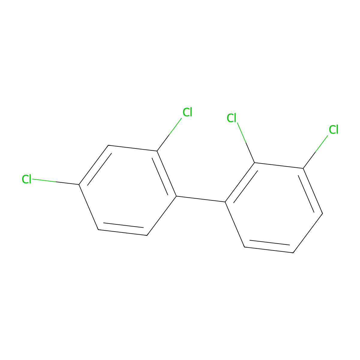 2,2',3,4'-Tetrachlorobiphenyl molecular structure, CAS 36559-22-5