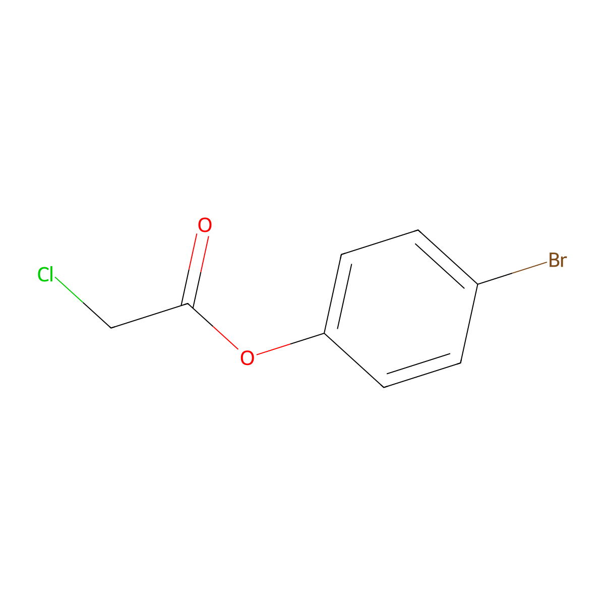 4-Bromophenyl chloroacetate molecular structure, CAS 36559-93-0