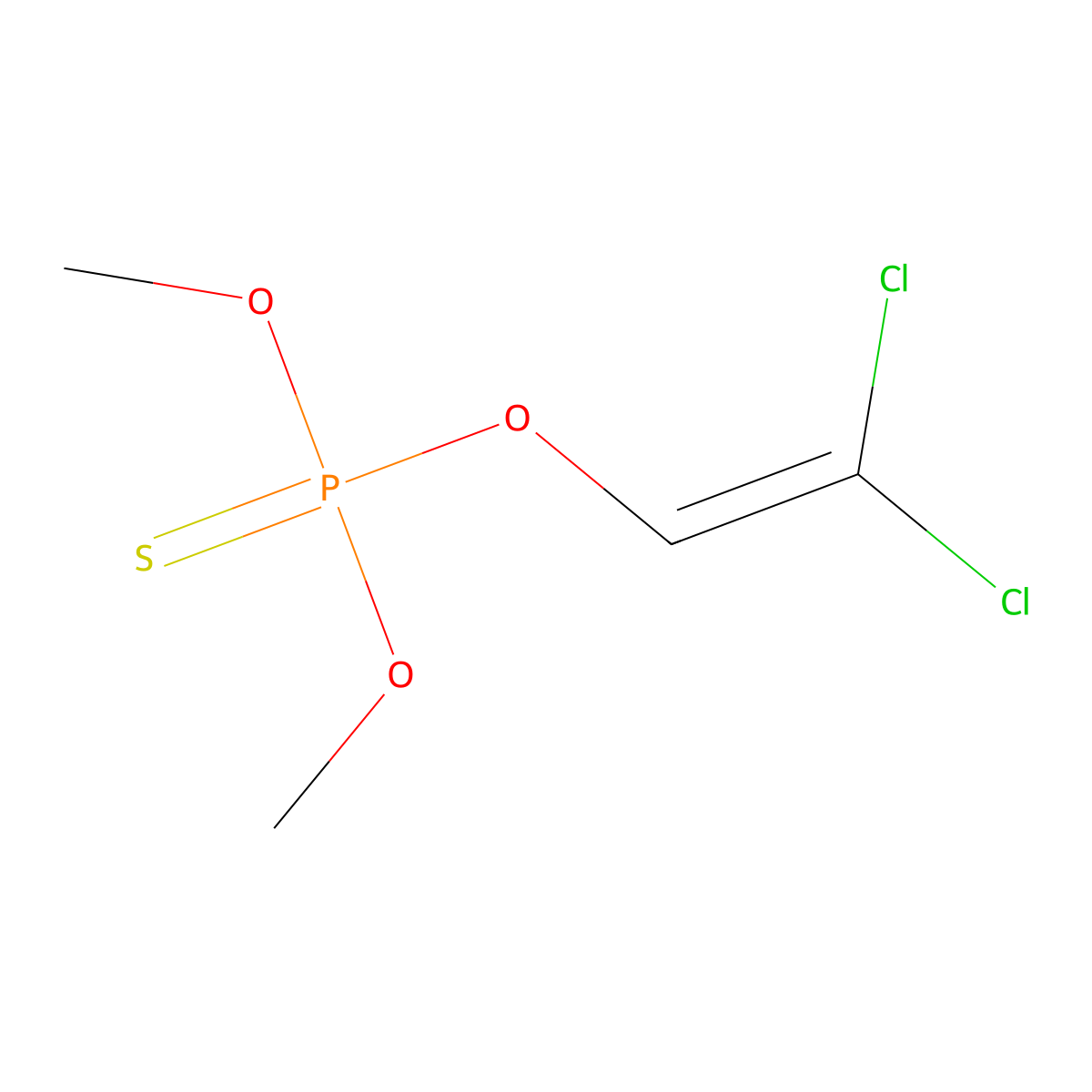 O-(2,2-Dichlorovinyl) O,O-dimethylthiophosphate molecular structure, CAS 36560-17-5