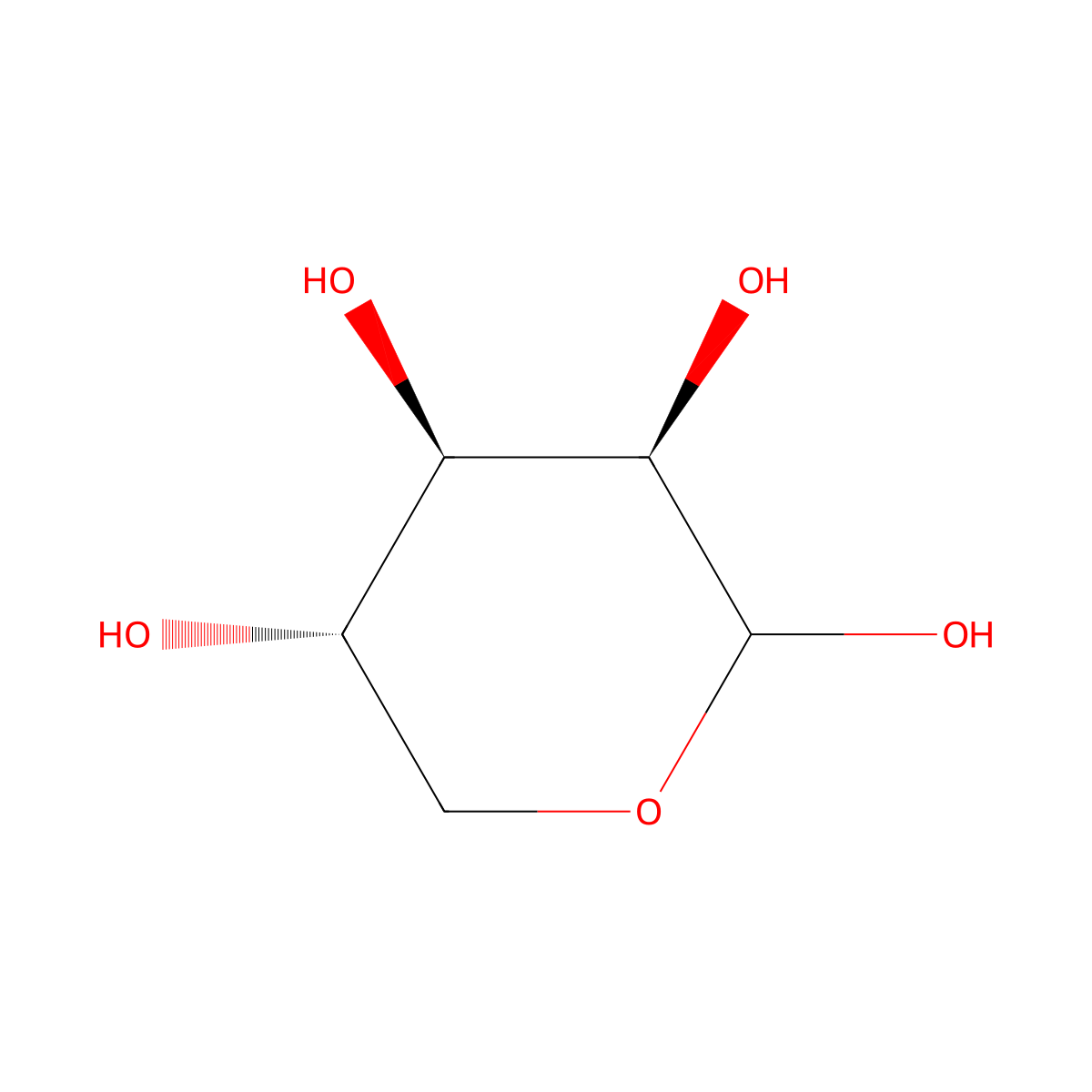 L-Lyxopyranose molecular structure, CAS 36562-42-2