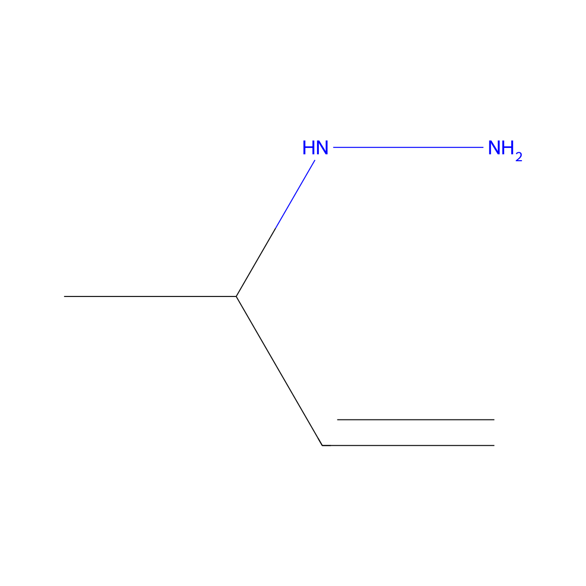 (But-3-en-2-yl)hydrazine molecular structure, CAS 36566-69-5