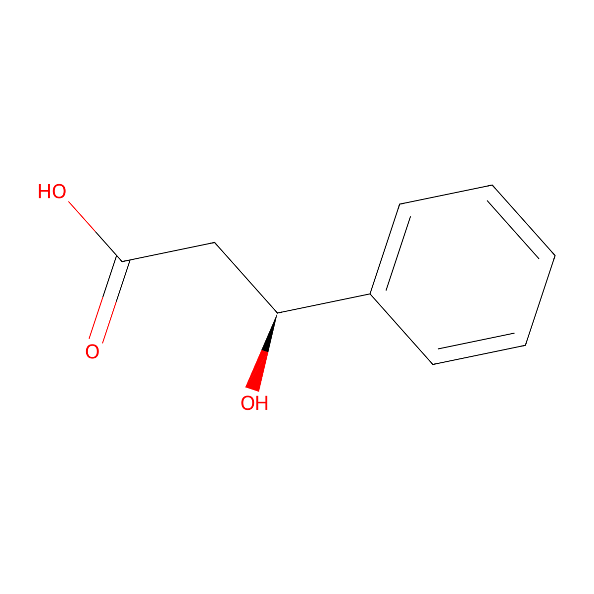 (S)-3-Hydroxy-3-phenylpropionic acid molecular structure, CAS 36567-72-3