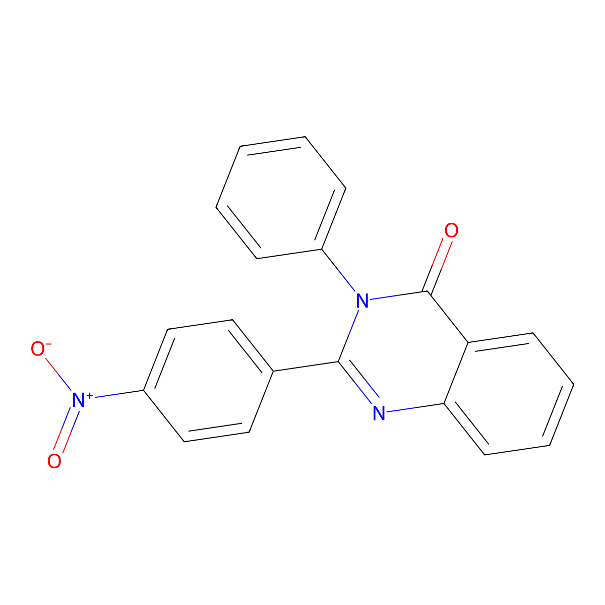 2-(4-Nitrophenyl)-3-phenylquinazolin-4-one molecular structure, CAS 36567-86-9