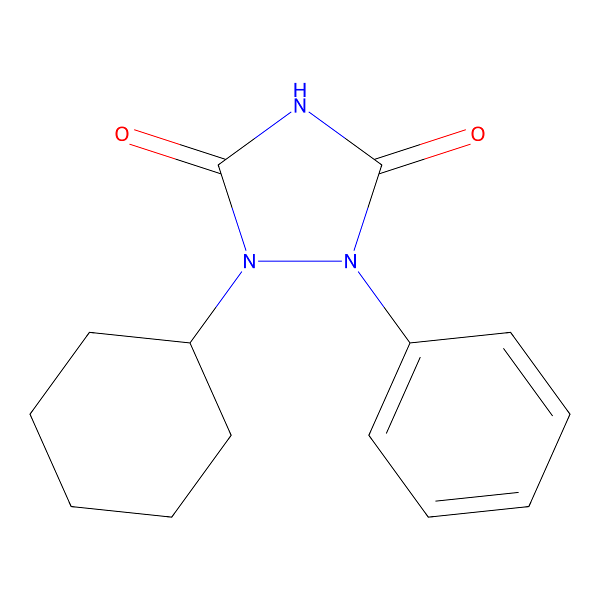 Bicarbamimide, N-cyclohexyl-2-phenyl- molecular structure, CAS 3657-61-2