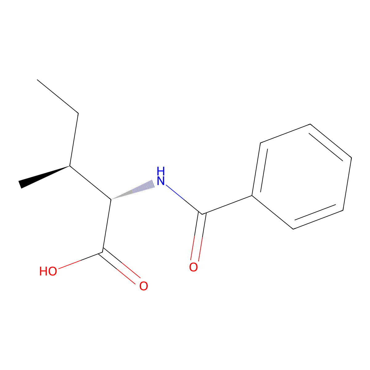 (2S,3S)-2-(benzoylamino)-3-methylpentanoic acid molecular structure, CAS 36578-01-5