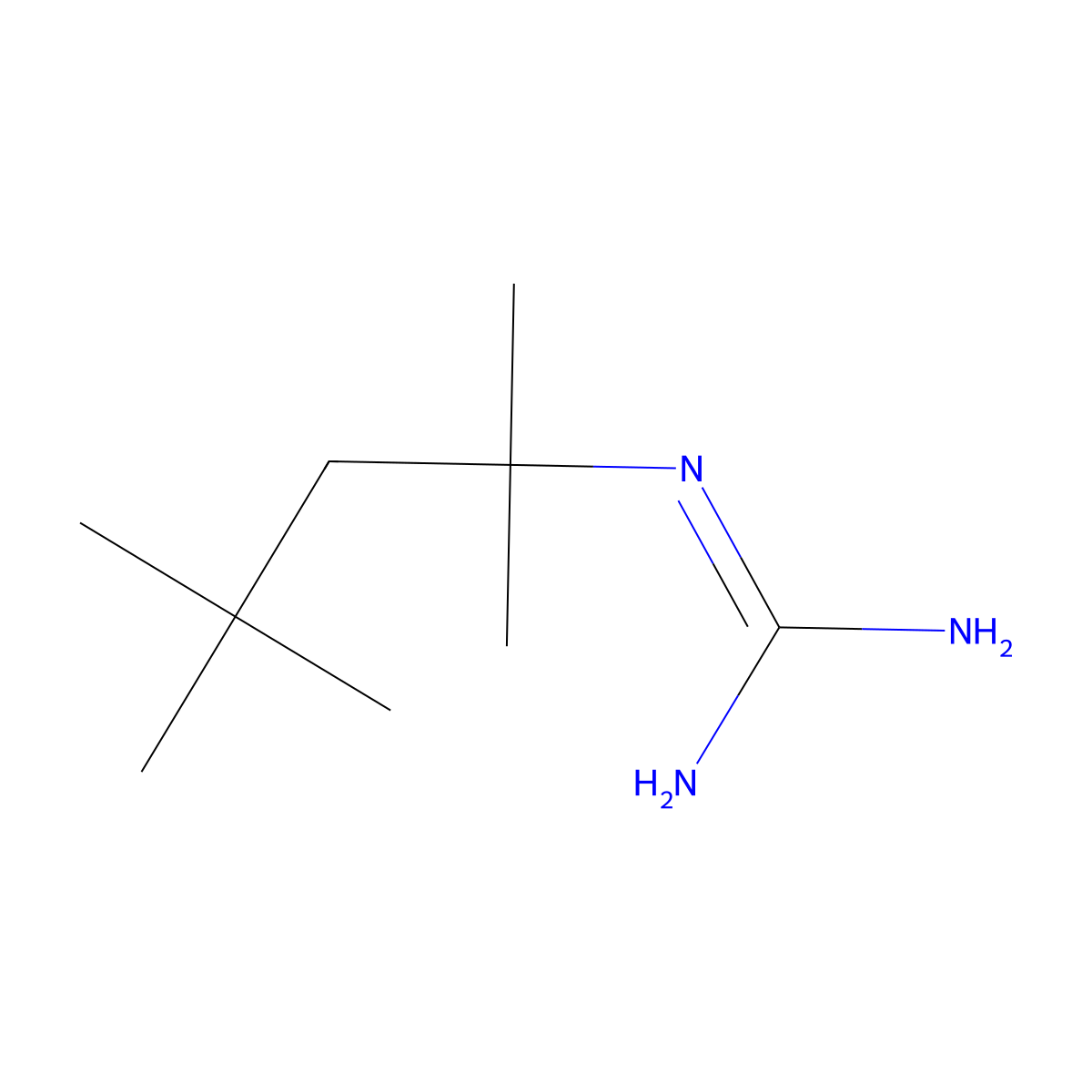 Guanoctine molecular structure, CAS 3658-25-1