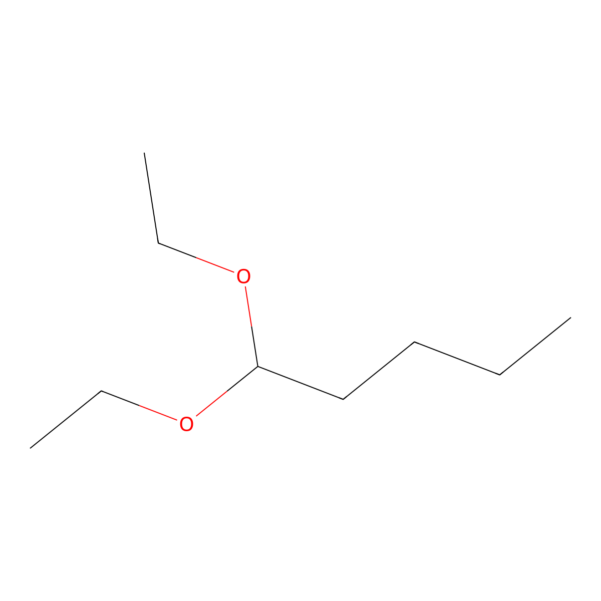 1,1-Diethoxypentane molecular structure, CAS 3658-79-5