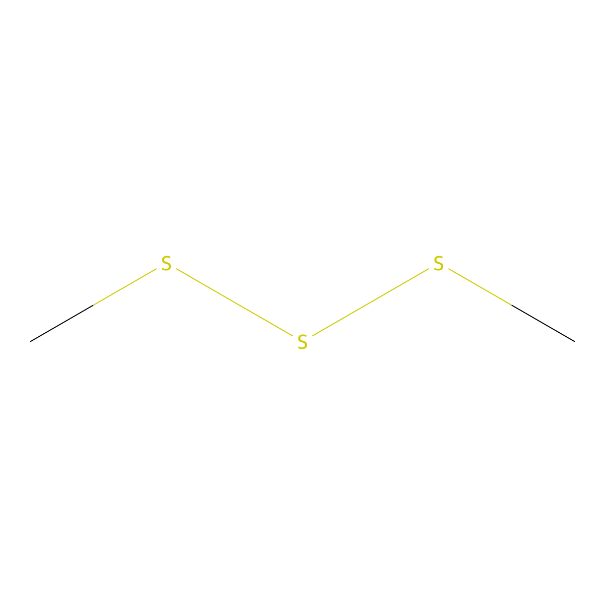 Dimethyl trisulfide molecular structure, CAS 3658-80-8
