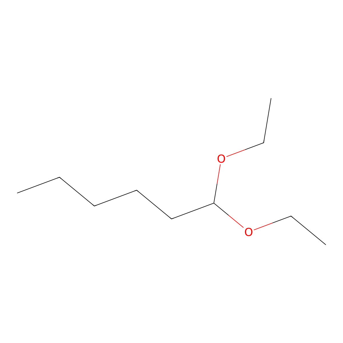 Hexane, 1,1-diethoxy- molecular structure, CAS 3658-93-3