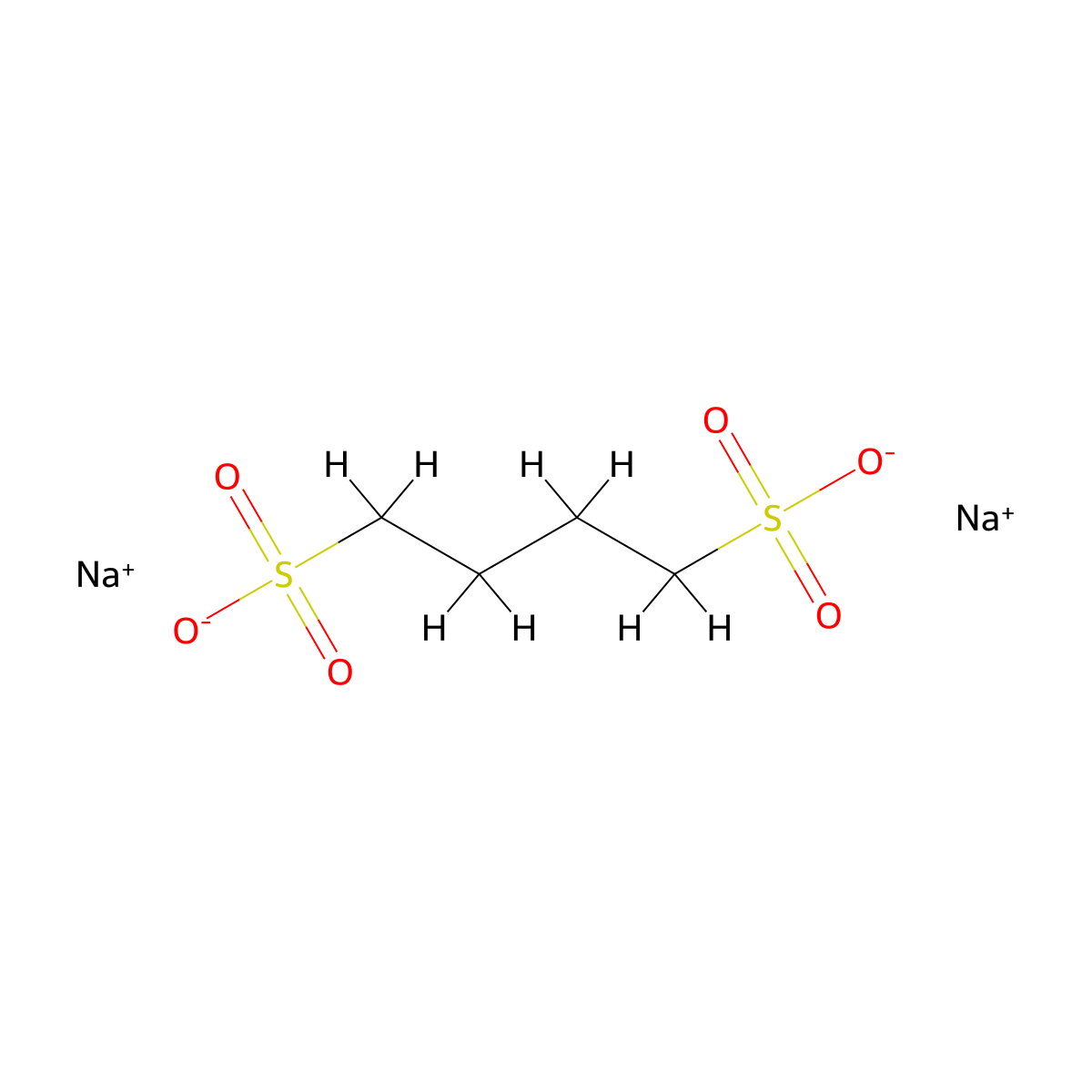 1,4-Butanedisulfonate molecular structure, CAS 36589-61-4