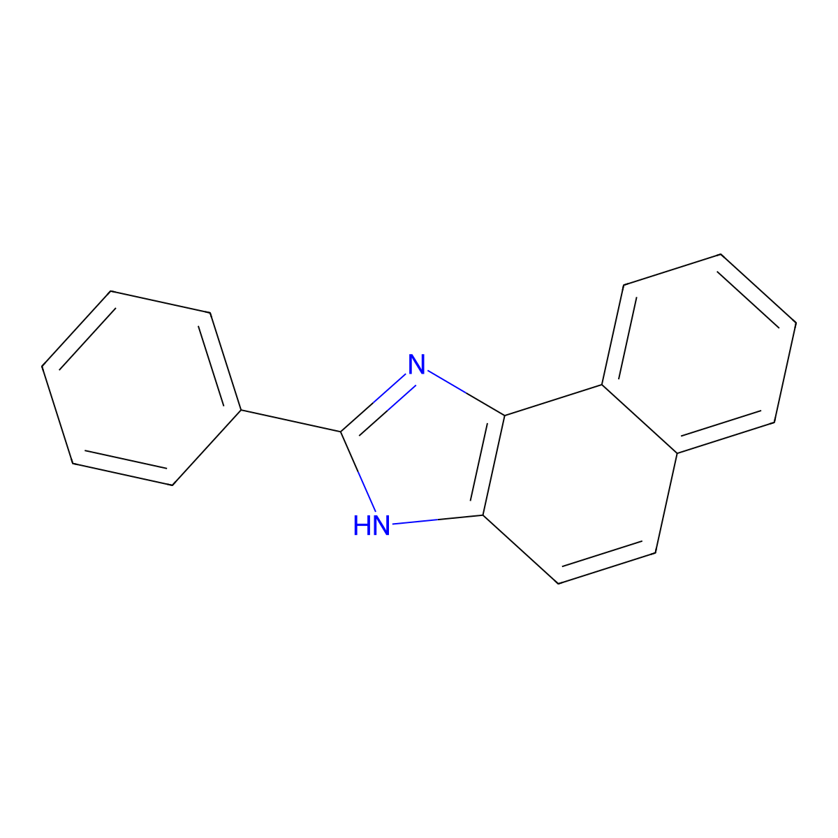 2-Phenyl-3h-naphtho[1,2-d]imidazole molecular structure, CAS 3659-76-5