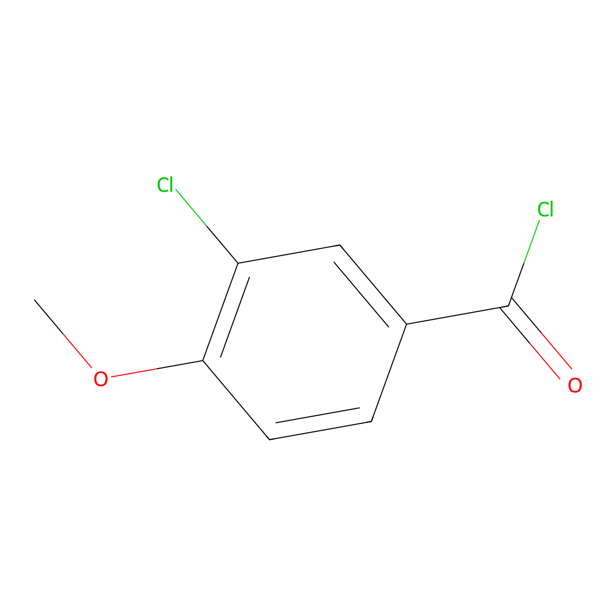 3-Chloro-4-methoxybenzoyl chloride molecular structure, CAS 36590-49-5