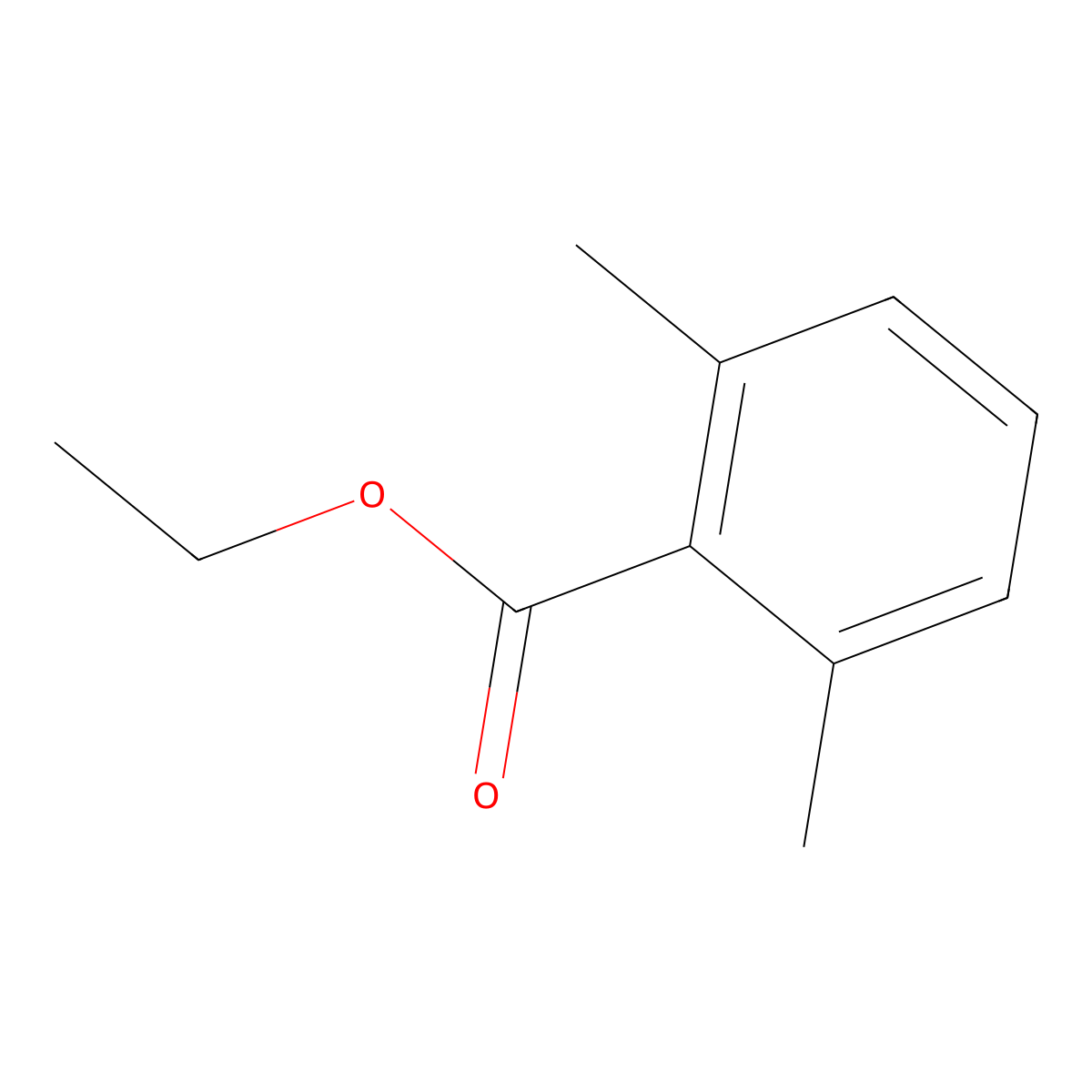 Ethyl 2,6-dimethylbenzoate molecular structure, CAS 36596-67-5