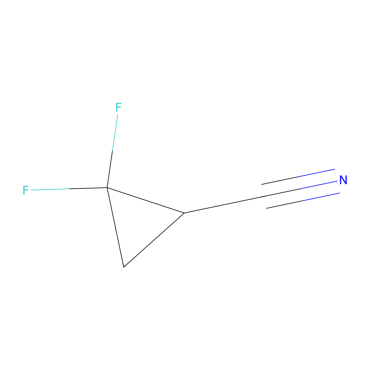 2,2-Difluorocyclopropanecarbonitrile molecular structure, CAS 36597-03-2