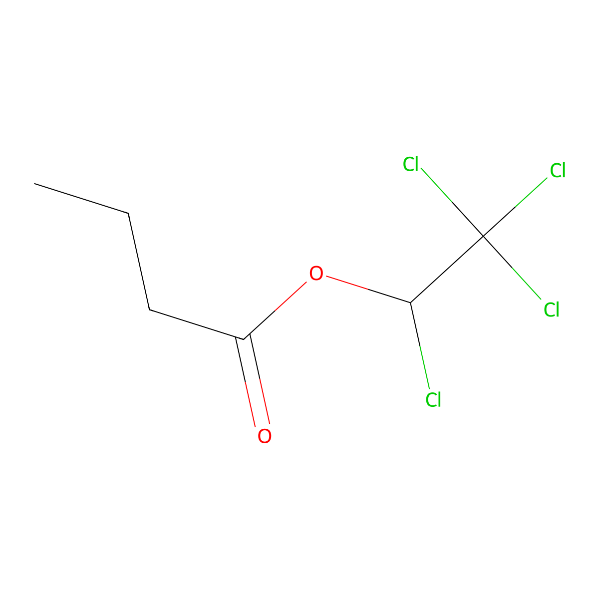 Butyric acid, 1,2,2,2-tetrachloroethyl ester molecular structure, CAS 36597-90-7