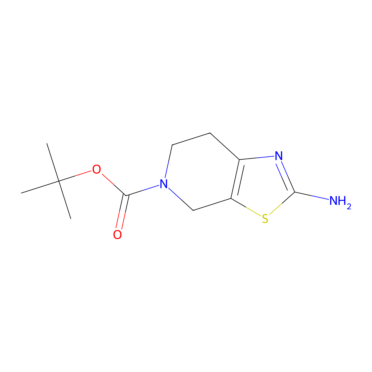 tert-butyl 2-amino-4H,5H,6H,7H-[1,3]thiazolo[5,4-c]pyridine-5-carboxylate molecular structure, CAS 365996-05-0