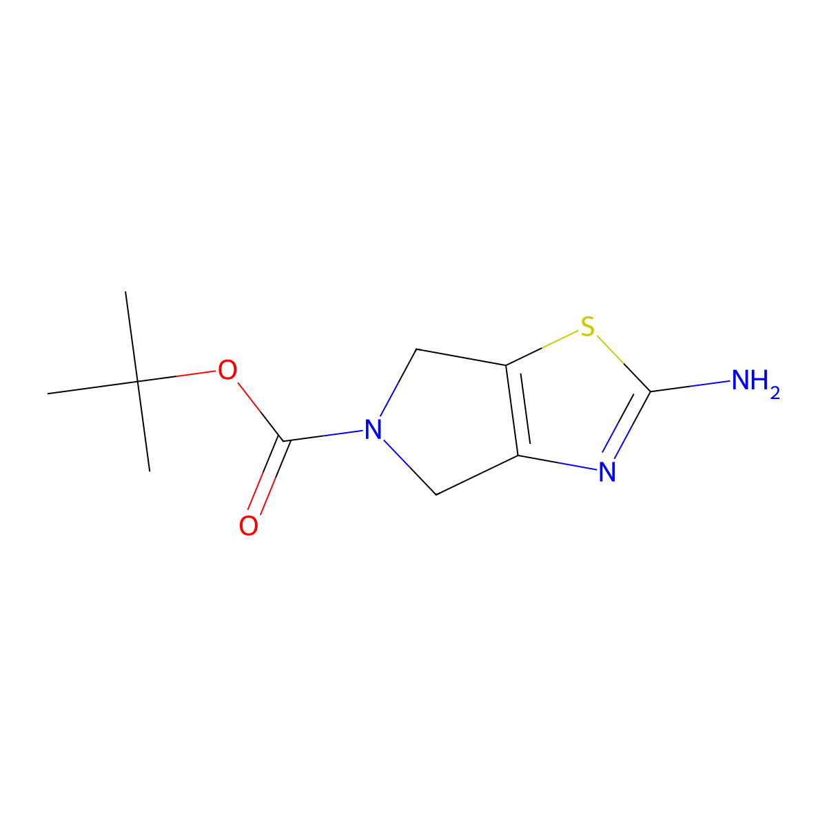 tert-butyl 2-amino-4H-pyrrolo[3,4-d]thiazole-5(6H)-carboxylate molecular structure, CAS 365996-62-9