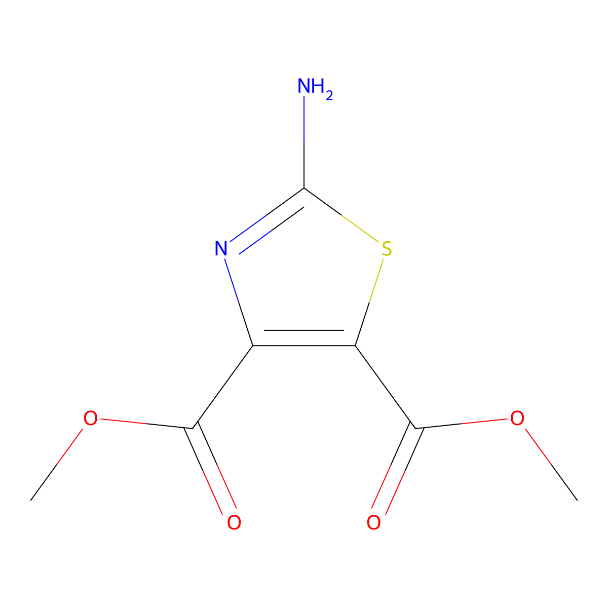 4,5-Dimethyl 2-amino-4,5-thiazoledicarboxylate molecular structure, CAS 365996-72-1