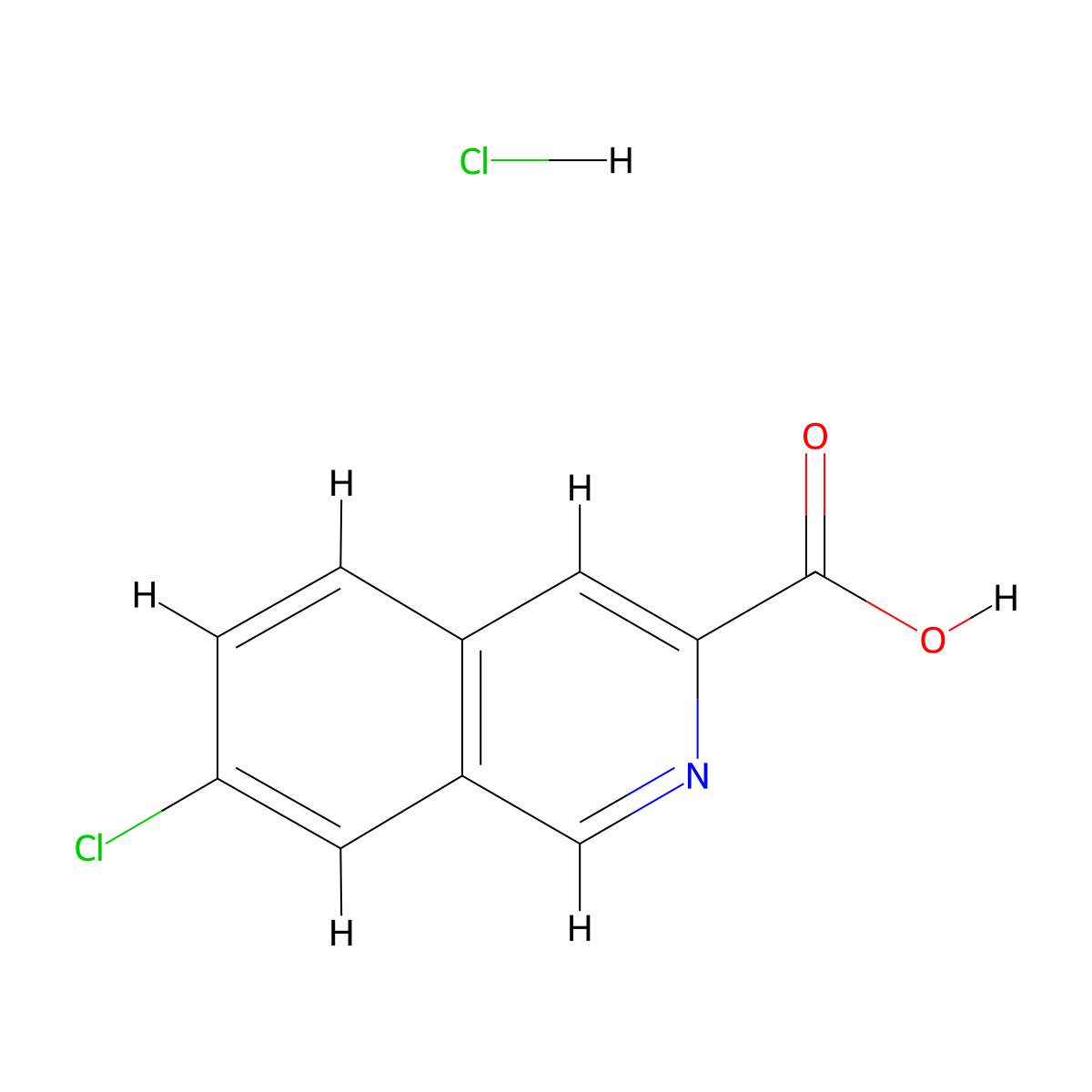7-Chloroisoquinoline-3-carboxylic Acid Hydrochloride molecular structure, CAS 365998-39-6