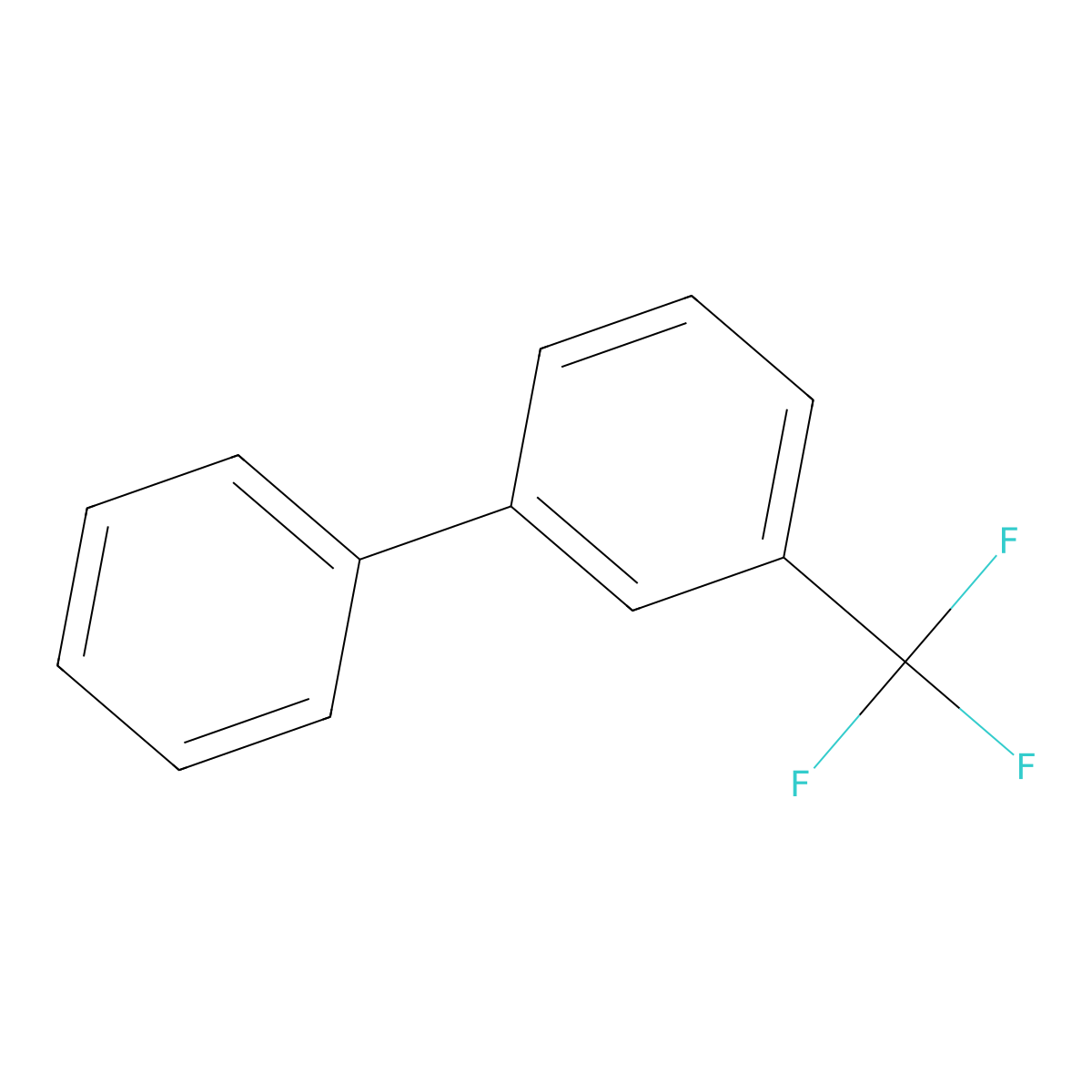 1-Phenyl-3-(trifluoromethyl)benzene molecular structure, CAS 366-04-1