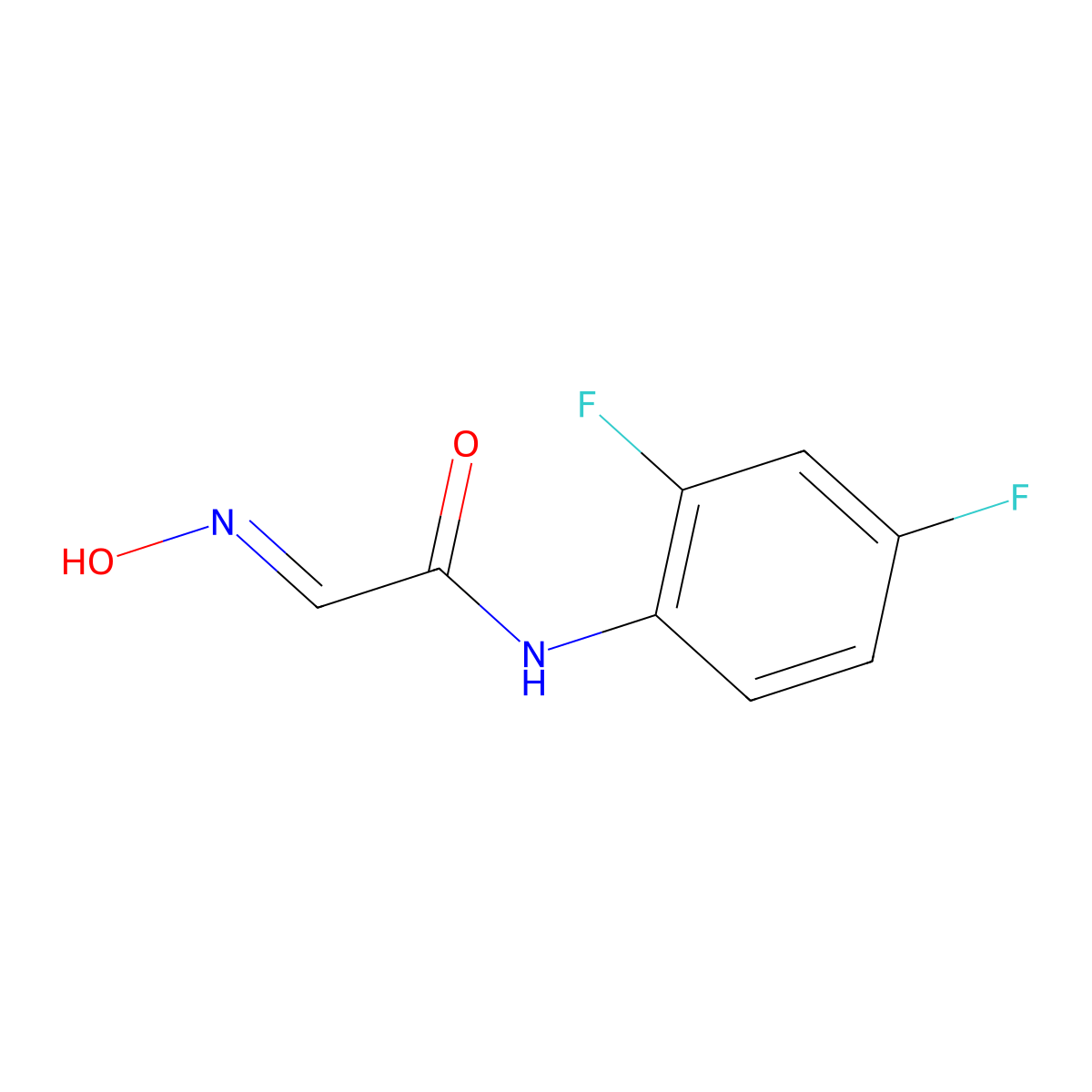 N-(2,4-Difluorophenyl)-2-(hydroxyimino)acetamide molecular structure, CAS 366-46-1