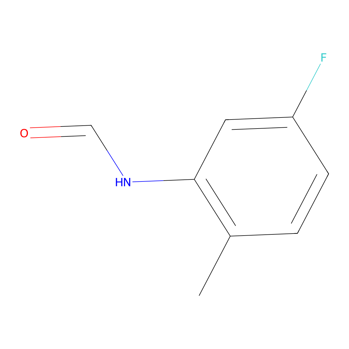 n-(5-Fluoro-2-methylphenyl)formamide molecular structure, CAS 366-48-3