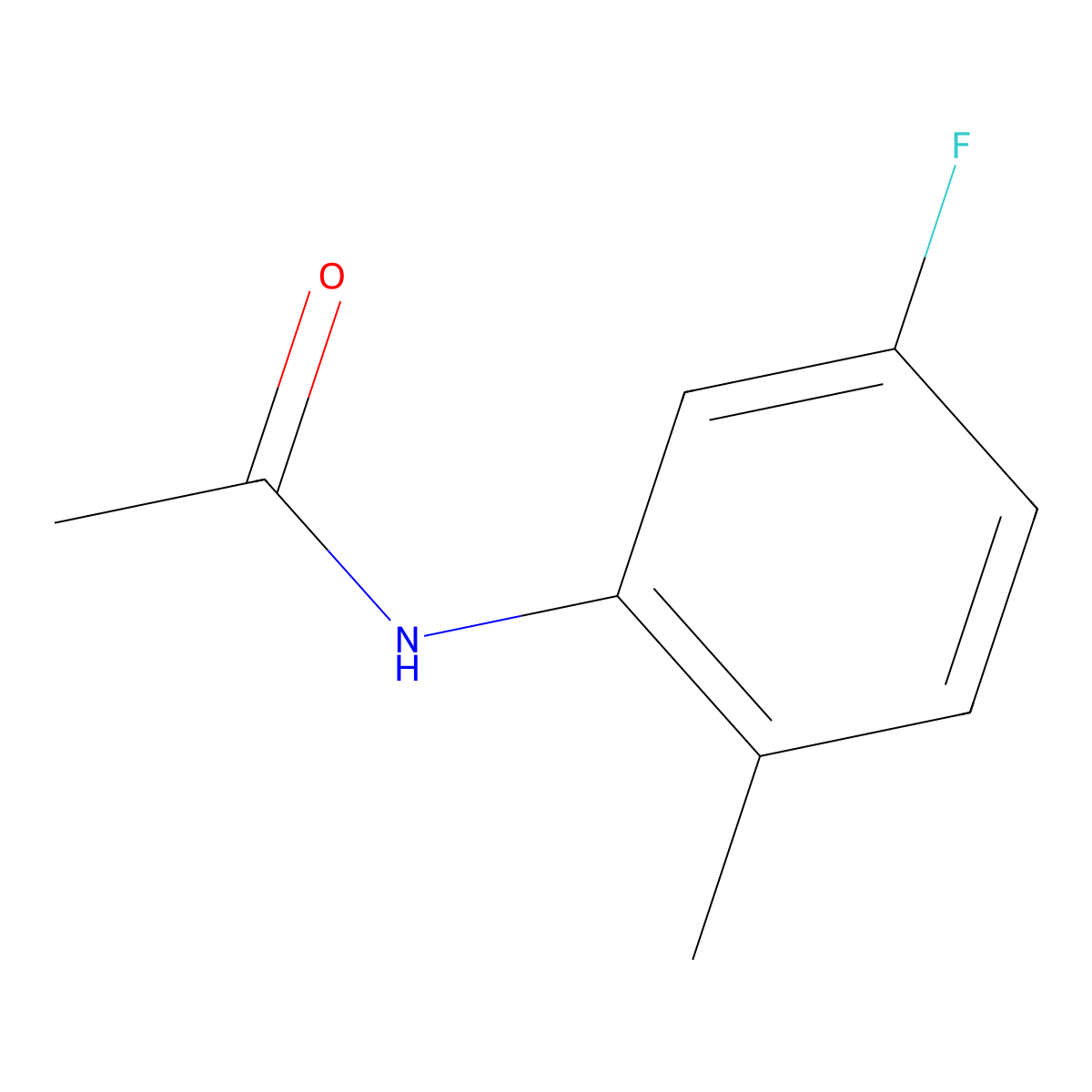 2-Acetamido-4-fluorotoluene molecular structure, CAS 366-49-4