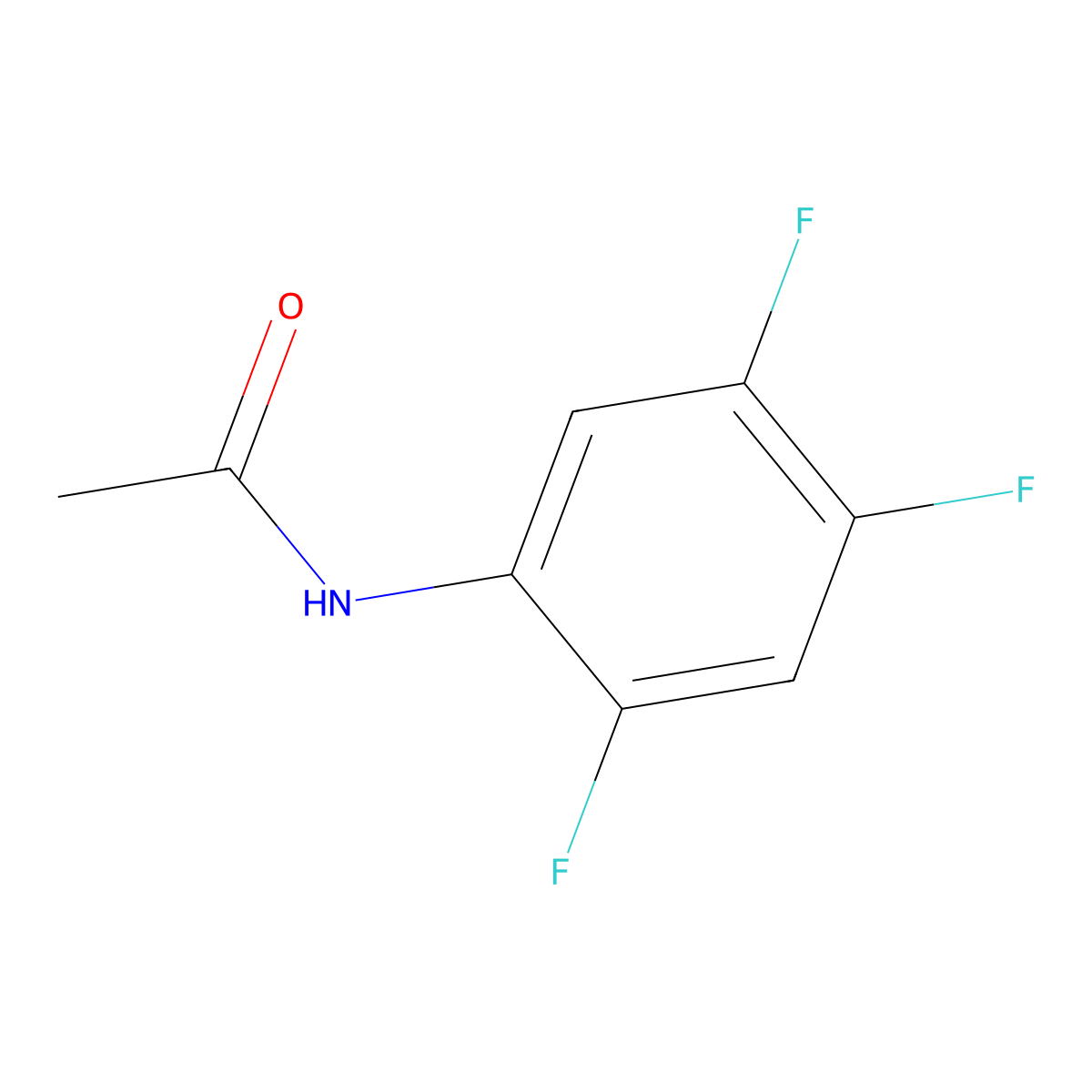 N-(2,4,5-trifluorophenyl)acetamide molecular structure, CAS 366-50-7