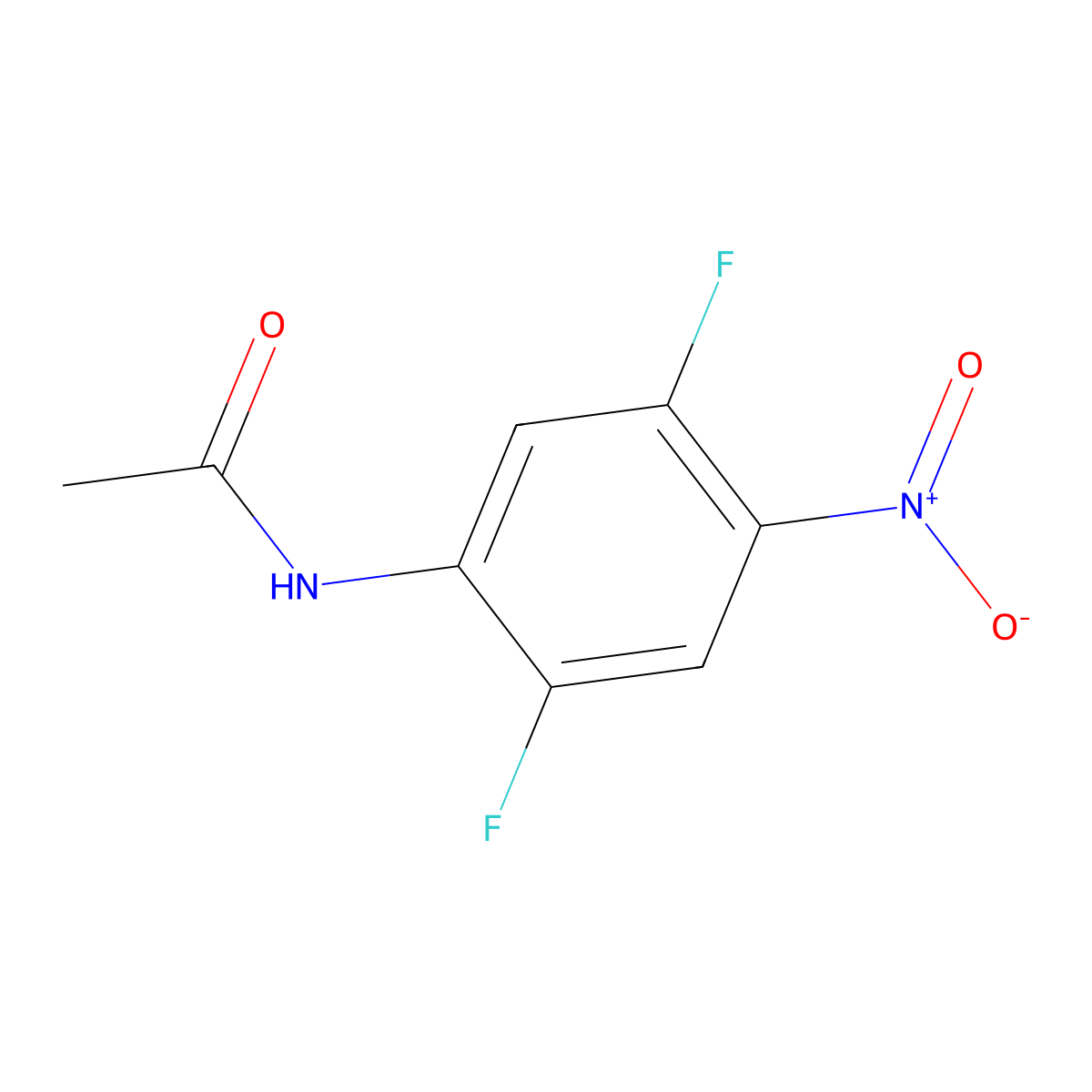 N-(2,5-Difluoro-4-nitrophenyl)acetamide molecular structure, CAS 366-53-0