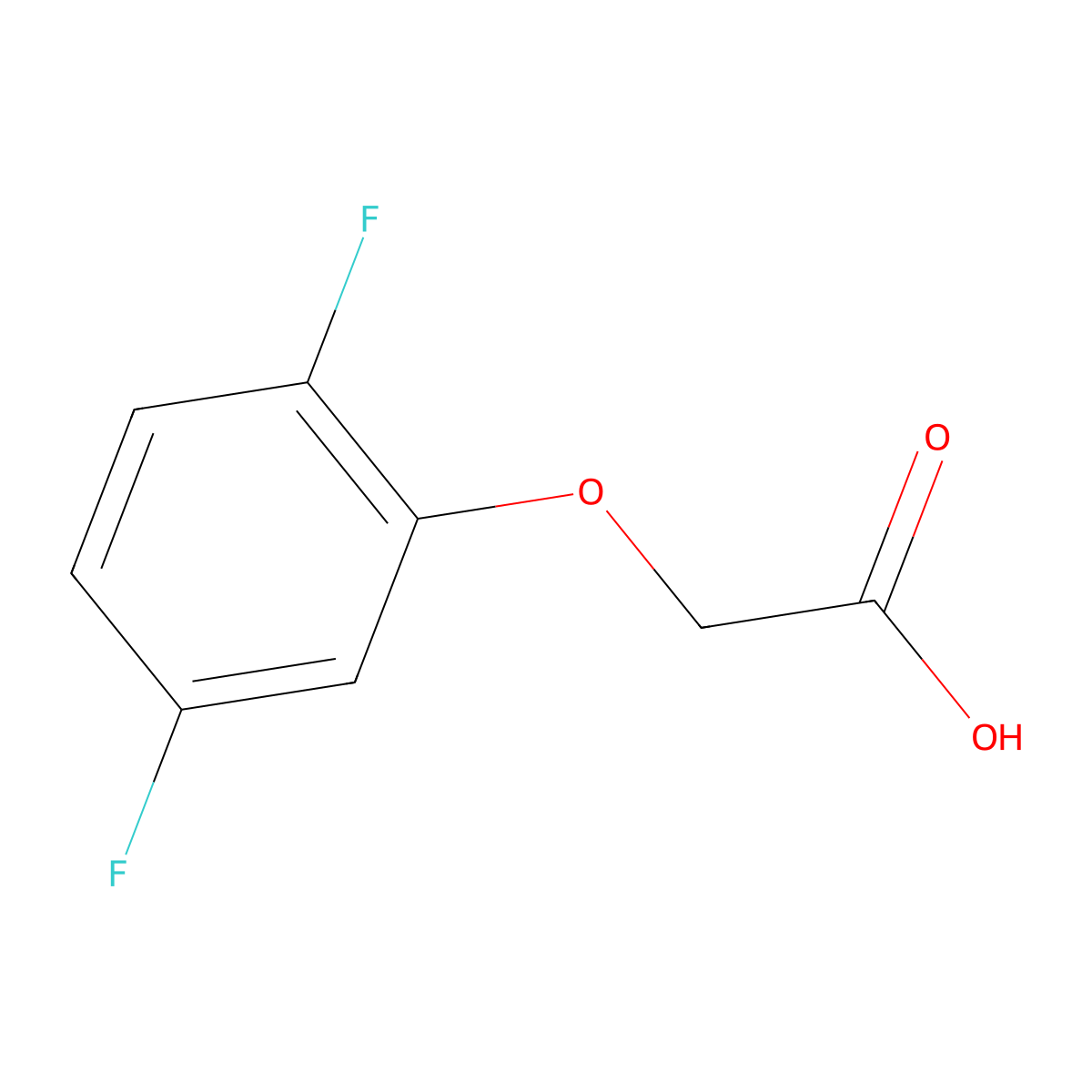 2-(2,5-Difluorophenoxy)acetic acid molecular structure, CAS 366-56-3