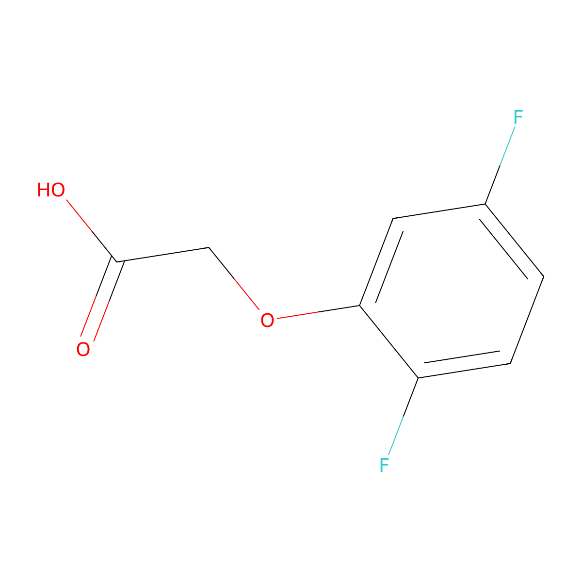 2-(2,5-Difluorophenoxy)acetic acid molecular structure, CAS 366-56-3