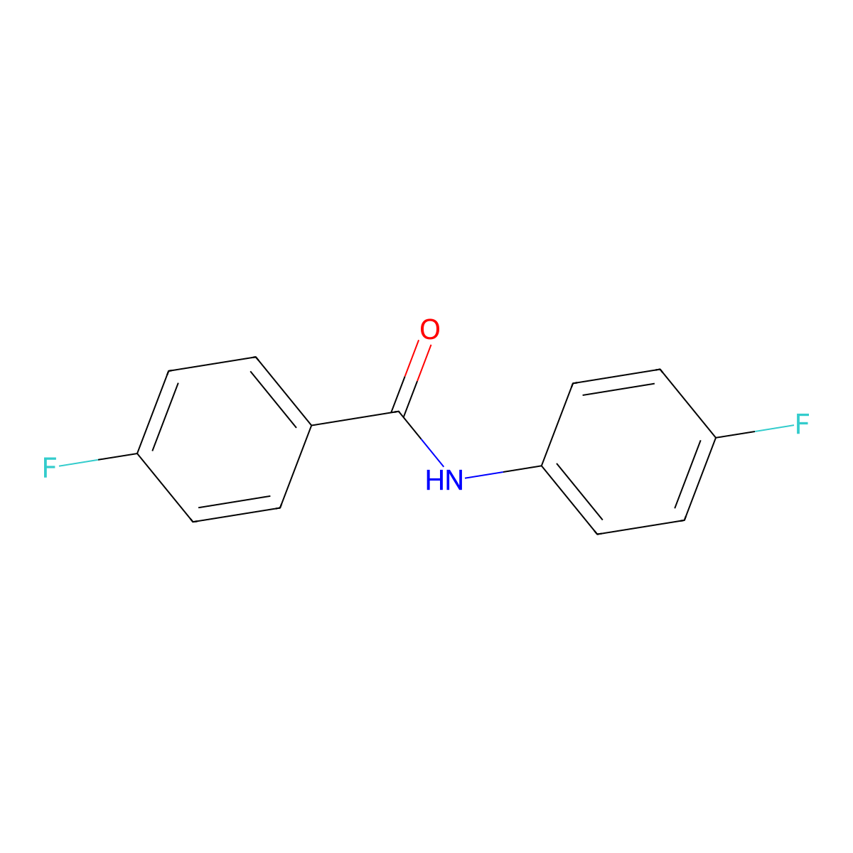 4-Fluoro-N-(4-fluorophenyl)benzamide molecular structure, CAS 366-69-8