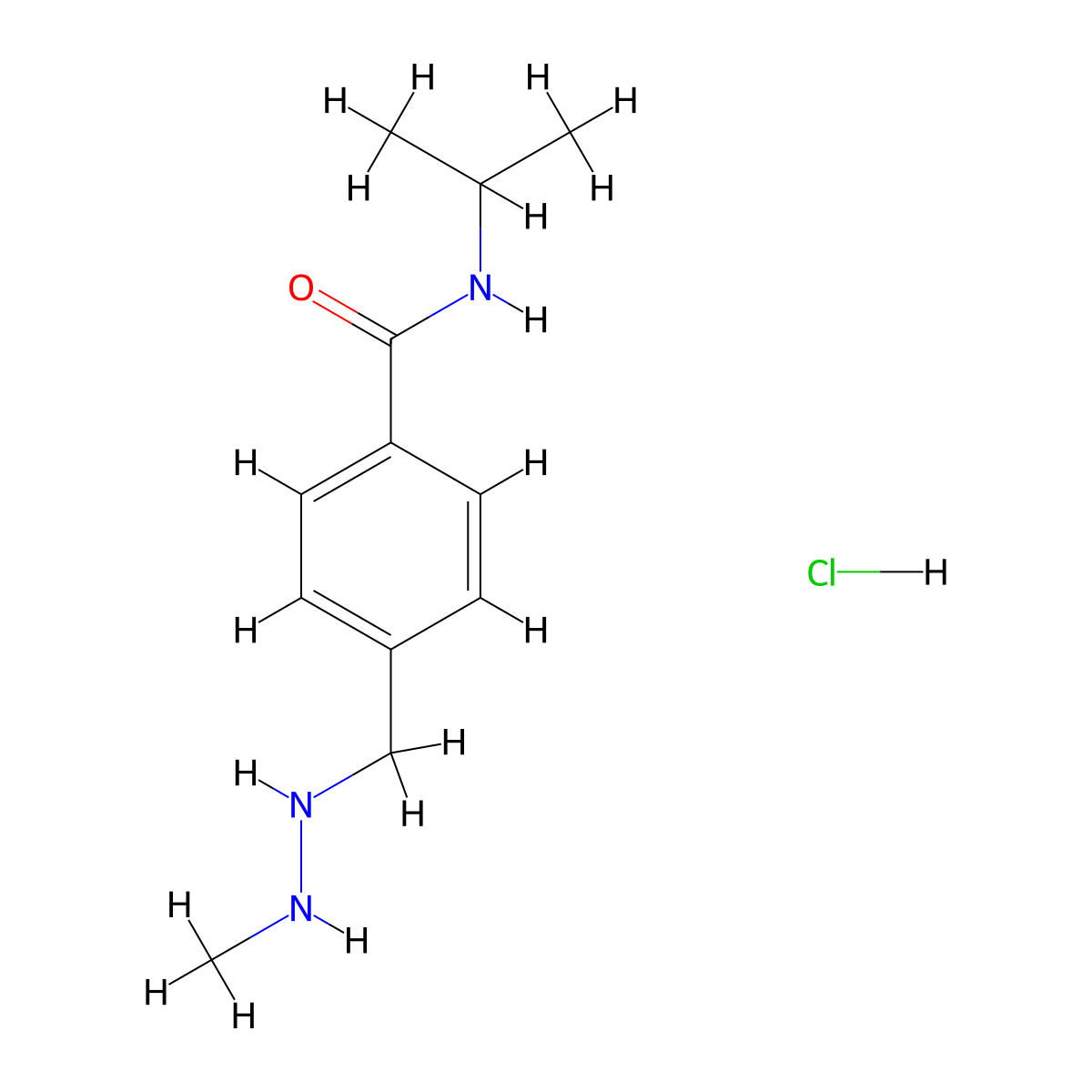 Procarbazine Hydrochloride molecular structure, CAS 366-70-1